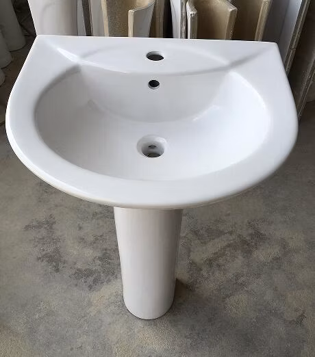 Competitive Price 20 Inch Ceramic Pedestal Wash Basin for Ghana