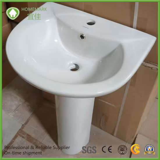 Competitive Price 20 Inch Ceramic Pedestal Wash Basin for Ghana