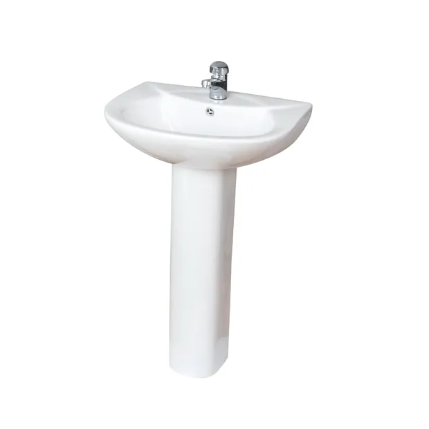 Competitive Price 20 Inch Ceramic Pedestal Wash Basin for Ghana