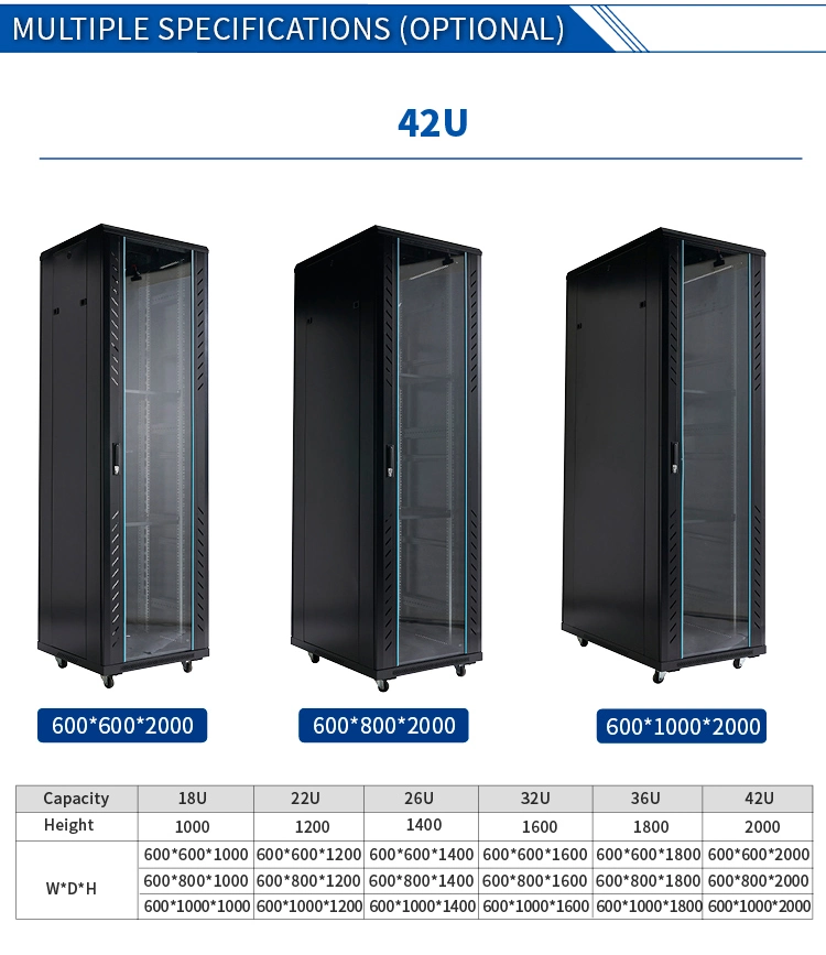 All Rack 18u Floor Standing Server Rack/Data Cabinet 600mm Wide X 600mm Deep X 1600mm Heihgt