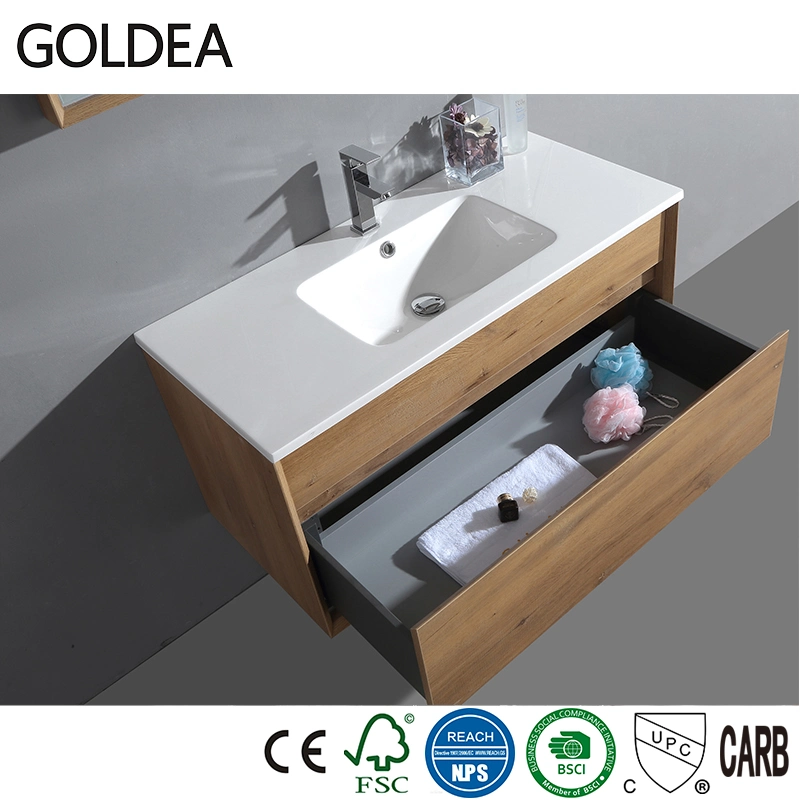 Modern Floor Mounted Goldea Hangzhou Cabinet Bathroom Vanity Standing MDF with High Quality