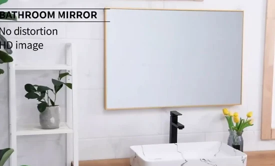 Decoração da casa Penteadeira Redondo Redondo Quadrado Espelho de chão Alumínio Ferro Espelho de parede Espelho de corpo inteiro Moldura de banheiro Espelho emoldurado