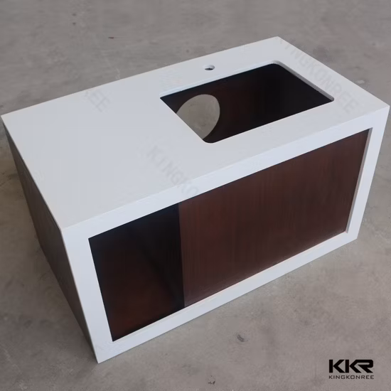 Bancadas de banheiro com novo design, pia de resina de melamina, lavatório de banheiro em cores diferentes